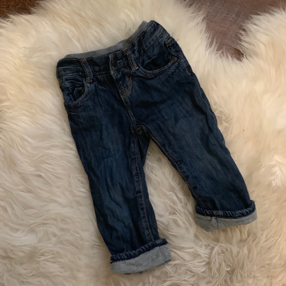 Baby GAP boys jeans with jersey lining 6 months